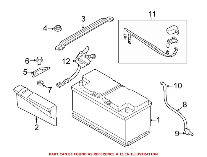 Genuine BMW 61129253111 – Battery Cable