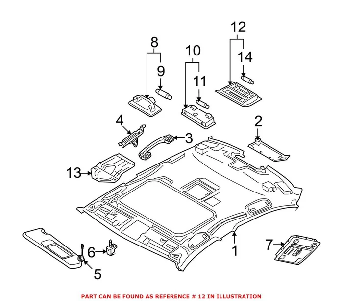 Genuine BMW 61319201629 – Dome Light (Left)