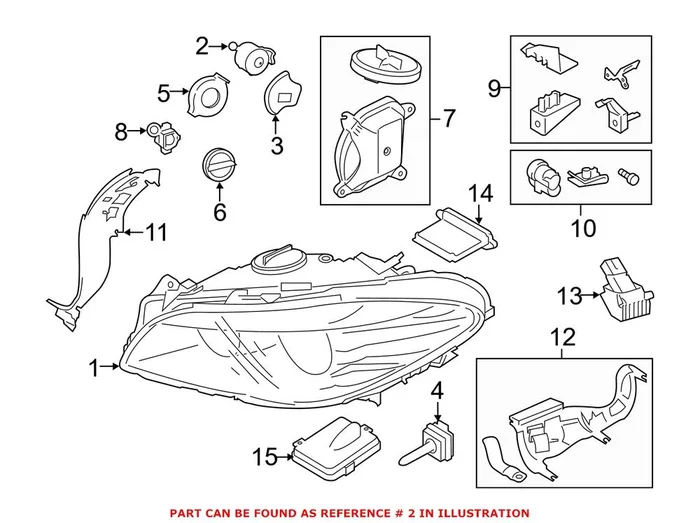 Genuine BMW 63117046049 – Headlight Motor (Front)