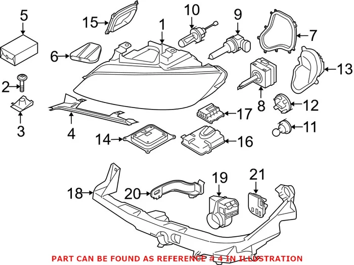 Genuine BMW 63117241143 – Headlight Gasket (Left)