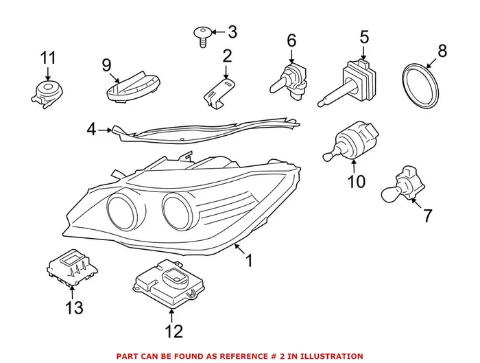 Genuine BMW 63117348936 – Headlight Bracket