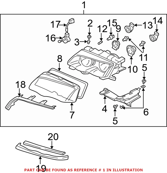 Genuine BMW 63127165904 – Headlight Assembly (Front Right)