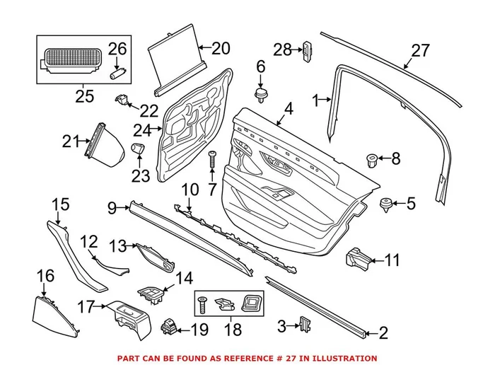 Genuine BMW 63319186638 – Courtesy Light (Rear Right Upper)