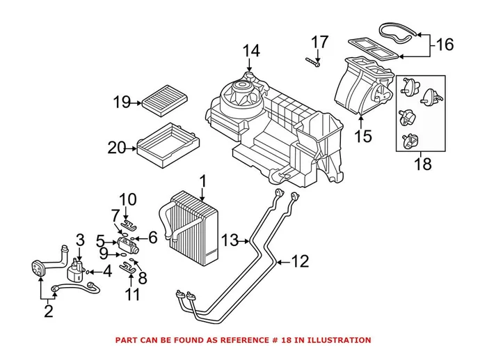 Genuine BMW 64116935075 – HVAC Air Inlet Door Actuator (Rear)