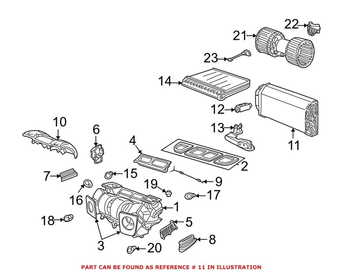 Genuine BMW 64118385690 – A/C Evaporator Core