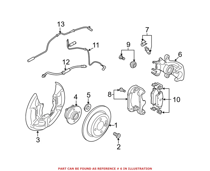 Genuine Mini 34216865655 – Disc Brake Caliper (Rear Left)