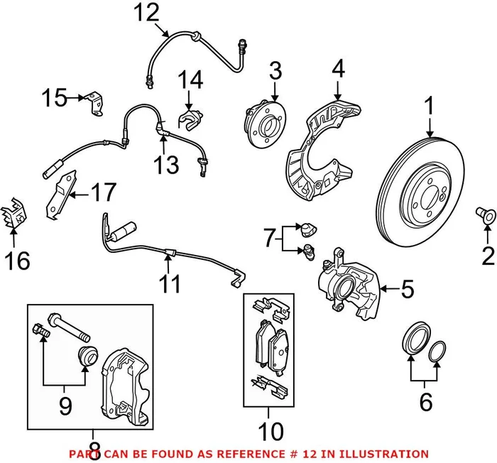 Genuine Mini 34306788442 – Brake Hydraulic Hose (Front)