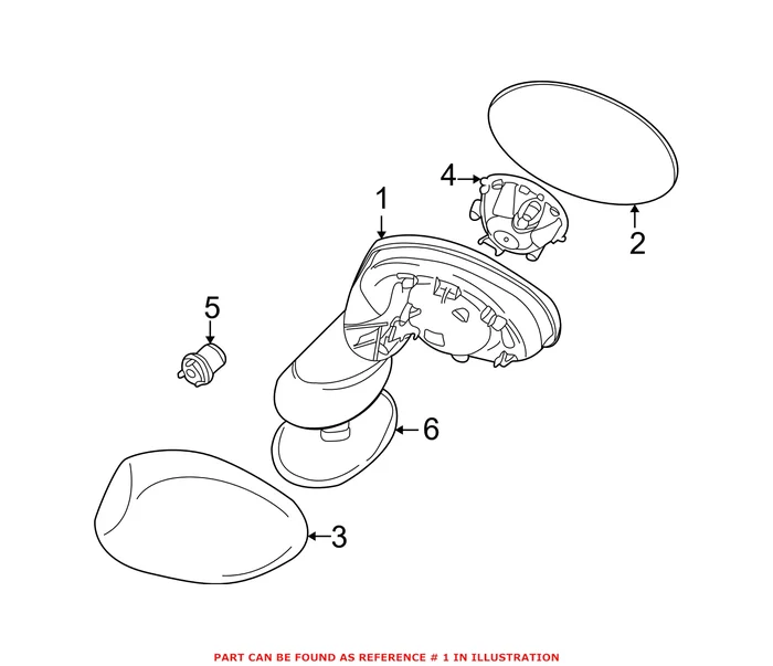 Genuine Mini 51167192474 – Door Mirror (Right)