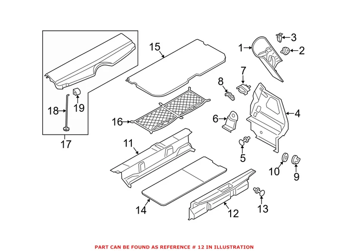 Genuine Mini 51477298591 – Trunk Trim Scuff Plate (Rear)
