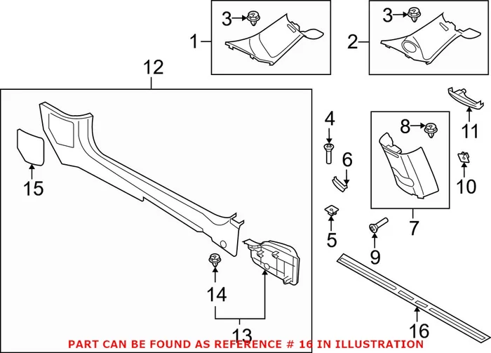 Genuine Mini 51477406652 – Door Trim Sill Plate Insert (Left)
