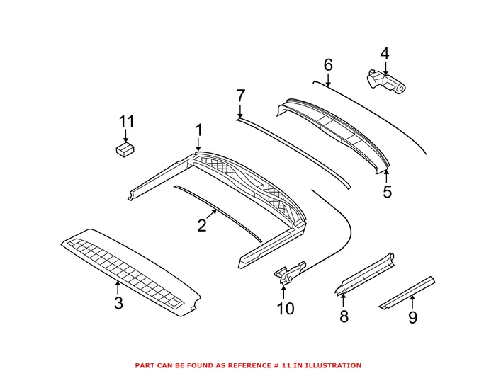 Genuine Mini 54342758528 – Convertible Top Stowage Compartment Trim Panel Hardware Kit