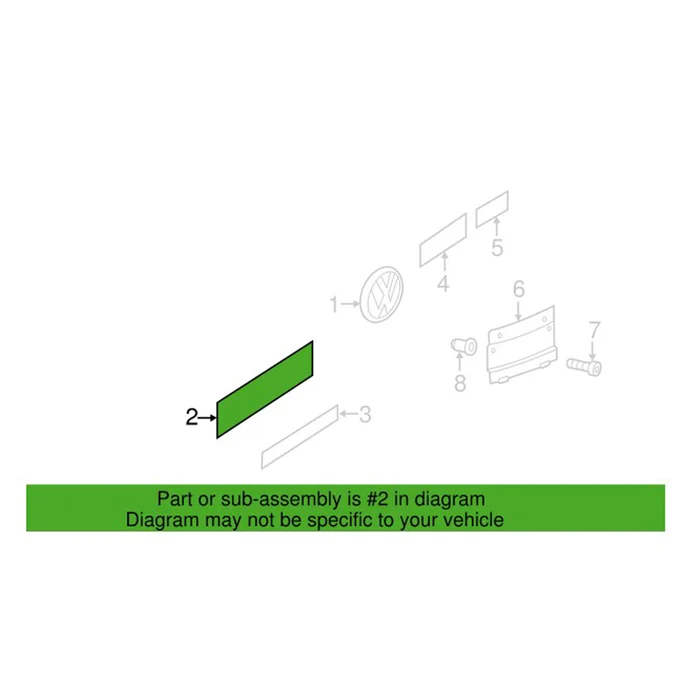 Genuine VW/Audi 7P6853687739 – Emblem (Rear)