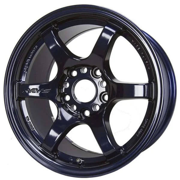Gram Lights 57DR 15×8 +22mm 4-110 Dark Blue Wheel – WGIE28AD