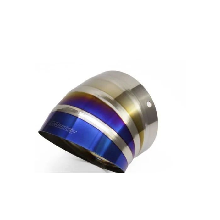 GReddy Burnt Titanium Turndown Tip 115mm Diameter 120mm Length (for Revolution RS / RS-TI / RS-Race) – 11002121