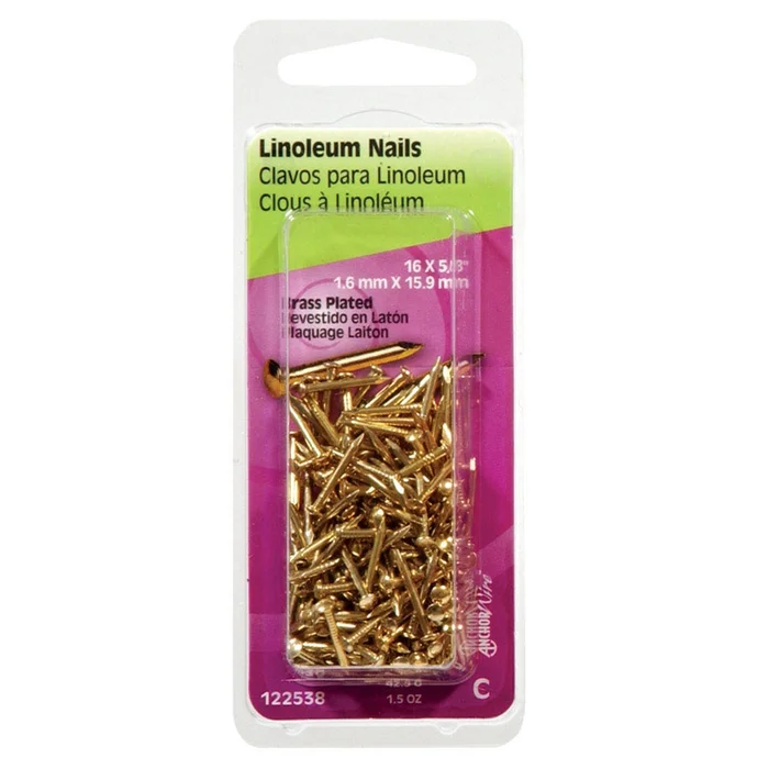 Hillman – 122538 – 5/8 in. Binding Brass-Plated Steel Nail Flat