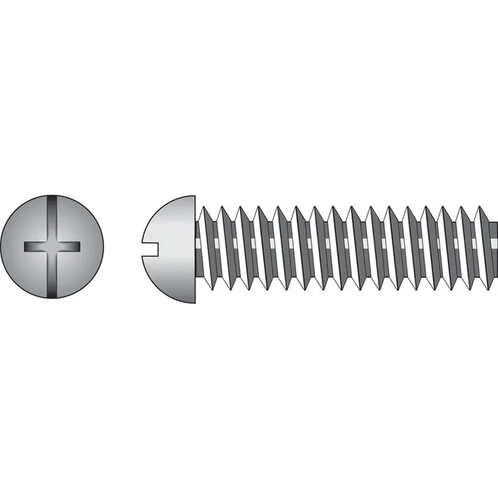 Hillman – 90137 – No. 6-32 x 1-1/4 in. L Combination Round Head Zinc-Plated Steel Machine Screws – 100/Pack