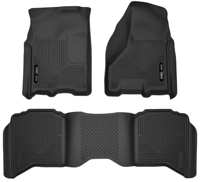 Husky Liners 09-18 Dodge Ram 1500 Crew Cab X-Act Contour Front & Second Seat Floor Liners – Black