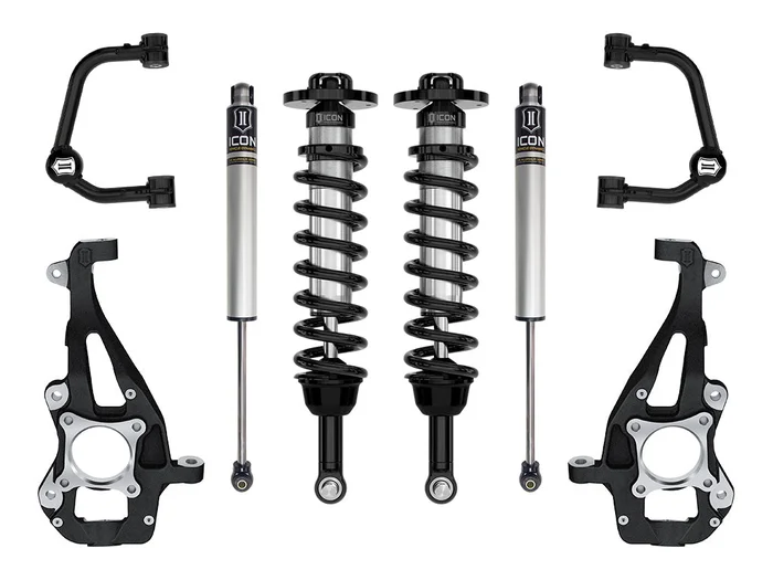 ICON 2021-2024 Ford F-150 4WD, 3.5-4.5″ Lift, Stage 1 Suspension System, Tubular