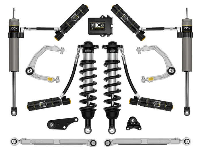ICON 2024-2025 Toyota Tacoma 1.25-3″ Lift, Stage 10 Suspension System, Billet