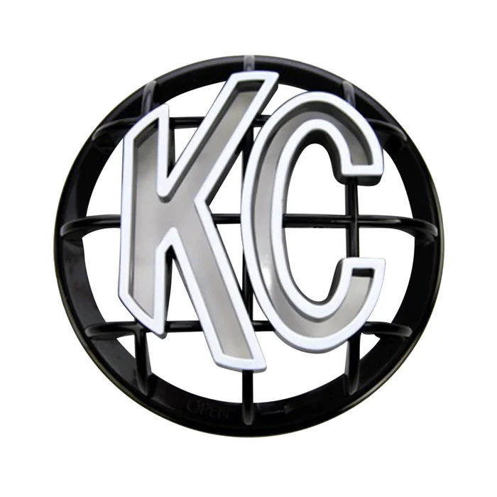 KC HiLiTES 5″ Apollo Pro Stone Guard/Grill, Black/White Logo – 7217