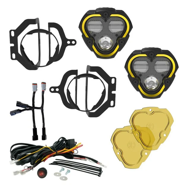 KC HiLiTES FLEX ERA 3 Dual Mode SAE Fog Lights – 2-Light Master Kit for Jeep JL/JT Sport Bumpers