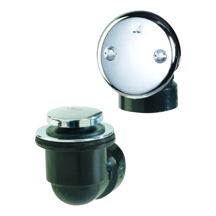 Keeney – 631ABS – Foot Lok 1-1/2 in. Dia. Chrome Plastic Bath Drain Half Pack