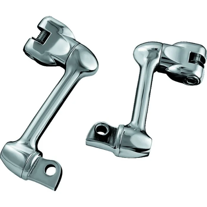 Kuryakyn 4in Adjustable Lockable Offsets With Male Mount Adapter Chrome – 4557