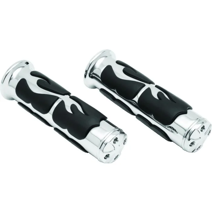 Kuryakyn ISO Flame Grips Metric Universal 1inch Chrome – 6262