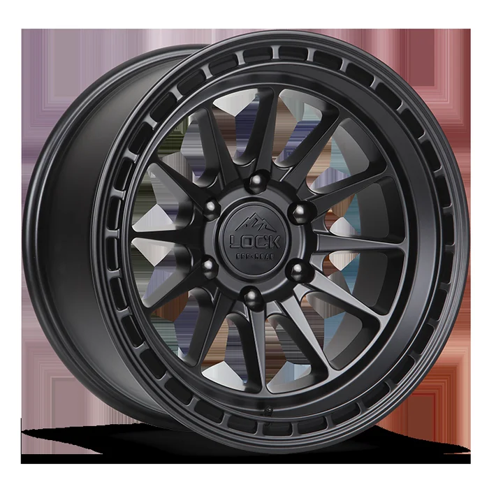 Lock Offroad Baja 17×9 6×135 -12et 87.1 Matte Black w/ Matte Black Ring Wheel