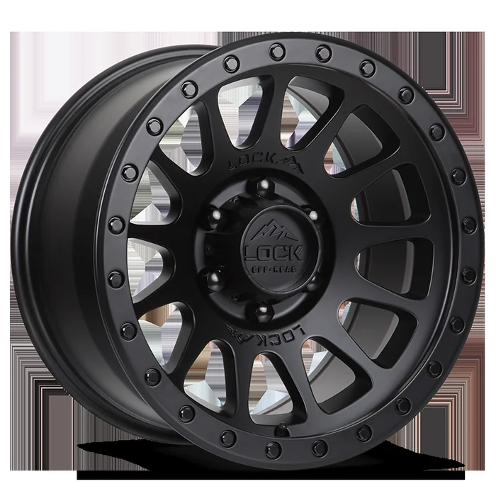 Lock Offroad Yosemite 20×10 6×139.7 -18et 106.2 Matte Black w/ Matte Black Ring Wheel
