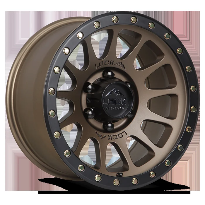 Lock Offroad Yosemite 20×10 6×139.7 -18et 106.2 Matte Desert Bronze w/ Matte Black Ring Wheel