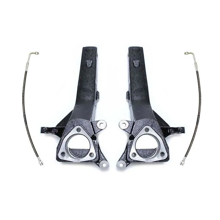 MaxTrac 04-18 Nissan Titan 2WD 4in Front Lift Spindles w/Extended DOT Compliant Brake Lines – 705340