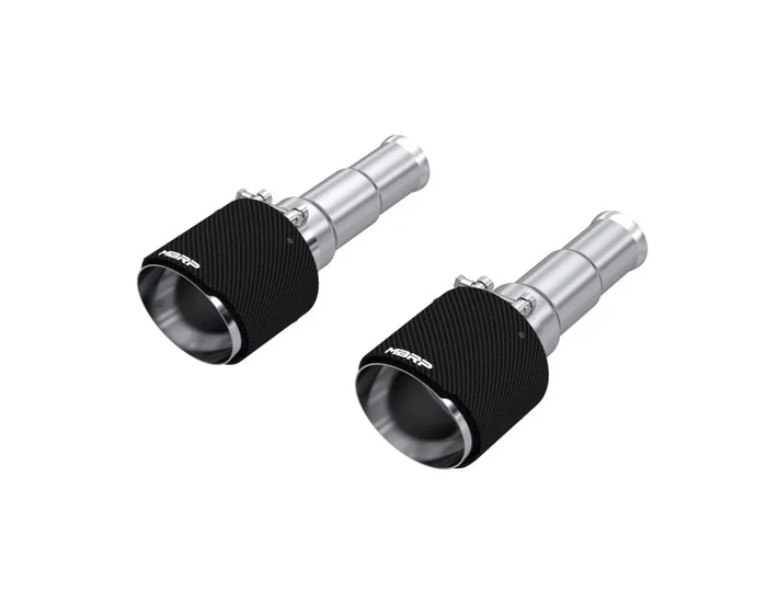 MBRP 19-24 Ram 1500 5.7L Hemi 3in Inl. 5in OD DW Angle Cut T304 Carbon Exhaust Tips – Pairs