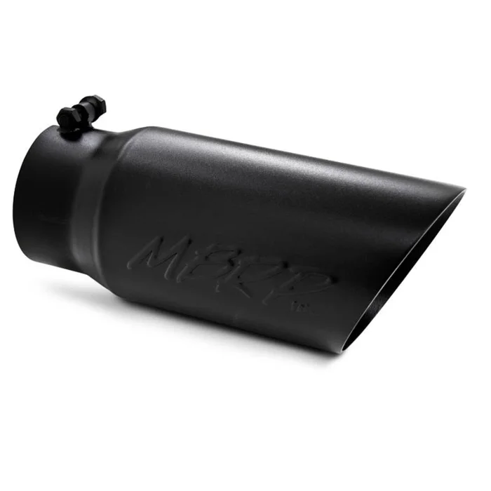 MBRP Universal Tip 5 O.D. Dual Wall Angled 4 inlet 12 length – Black Finish
