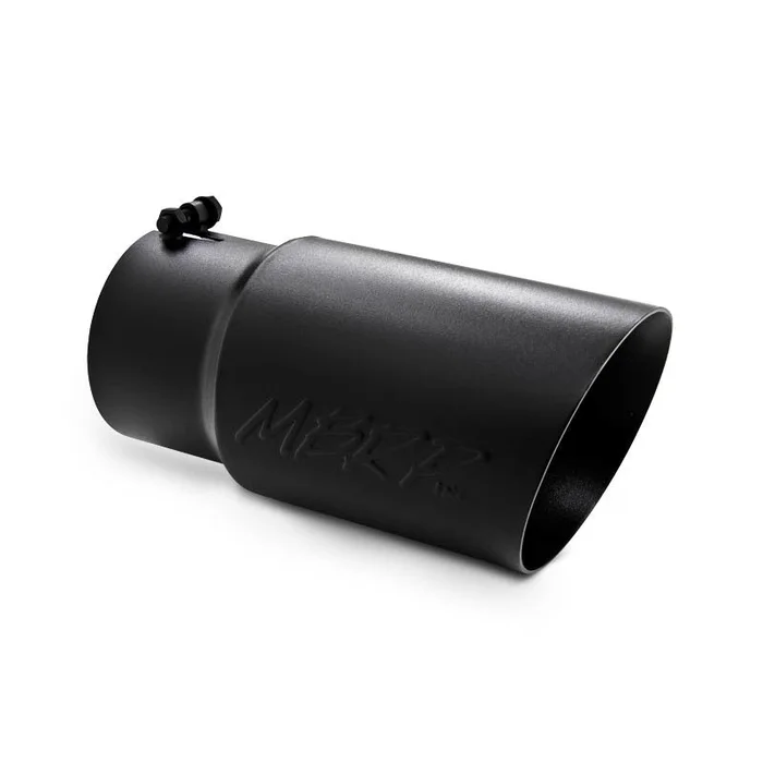 MBRP Universal Tip 6 O.D. Dual Wall Angled 5 inlet 12 length – Black Finish