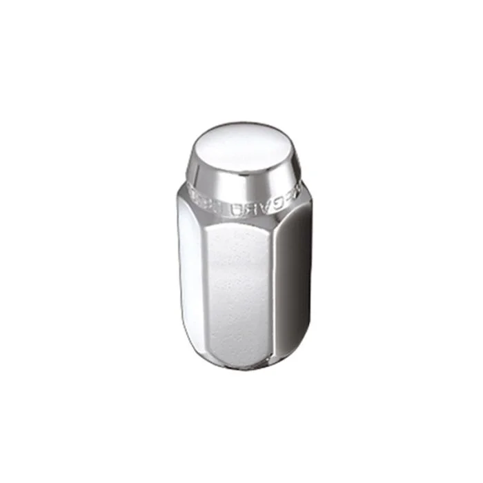 McGard Hex Lug Nut (Cone Seat) M14X1.5 / 13/16 Hex / 1.945in. Length (4-Pack) – Chrome – 64021