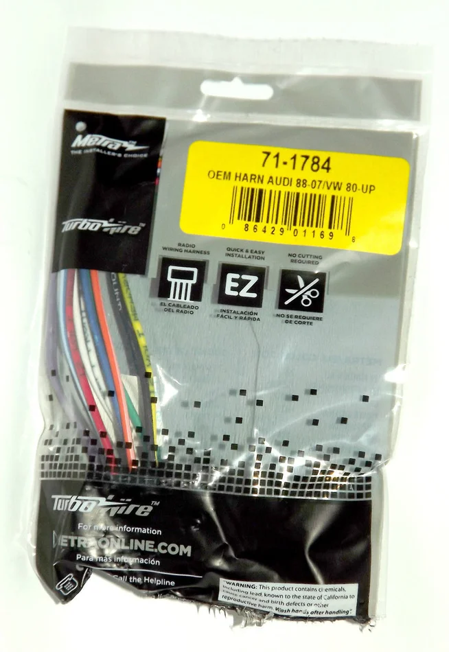 Metra Turbowire OEM Wire Harness for Audi Volkswagen 1986-12 71-1784