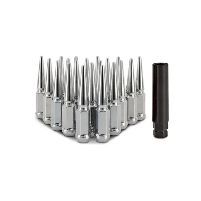 Mishimoto Mishimoto Steel Spiked Lug Nuts M14 x 1.5 24pc Set Chrome – MMLG-SP1415-24CH