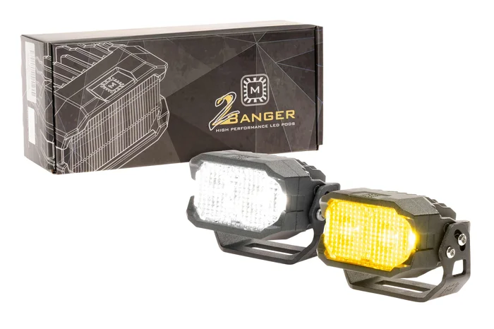 Morimoto 2Banger NCS LED Pods (Flood / Yellow / Set)