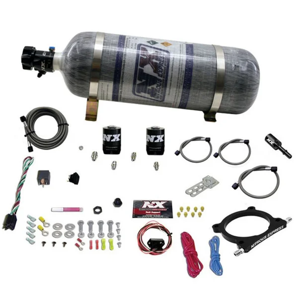Nitrous Express 11-15 Ford Mustang GT 5.0L High Output Nitrous Plate Kit (50-250HP) w/12lb Bottle – 20951-12