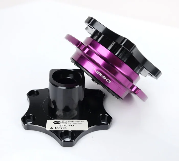 NRG Quick Release SFI SPEC 42.1 – Shiny Black Body / Shiny Purple Ring