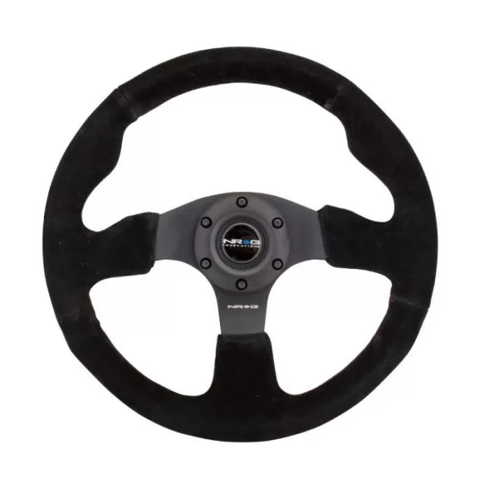 NRG Reinforced Steering Wheel (320mm) Suede w/Black Stitch – RST-012S