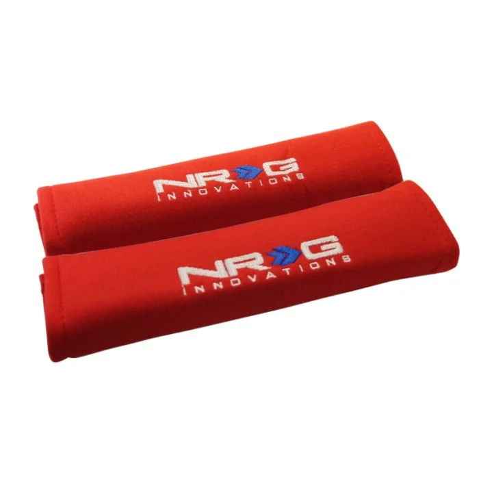 NRG Seat Belt Pads 2.7in. W x 11in. L (Red) Short – 2pc – SBP-27RD