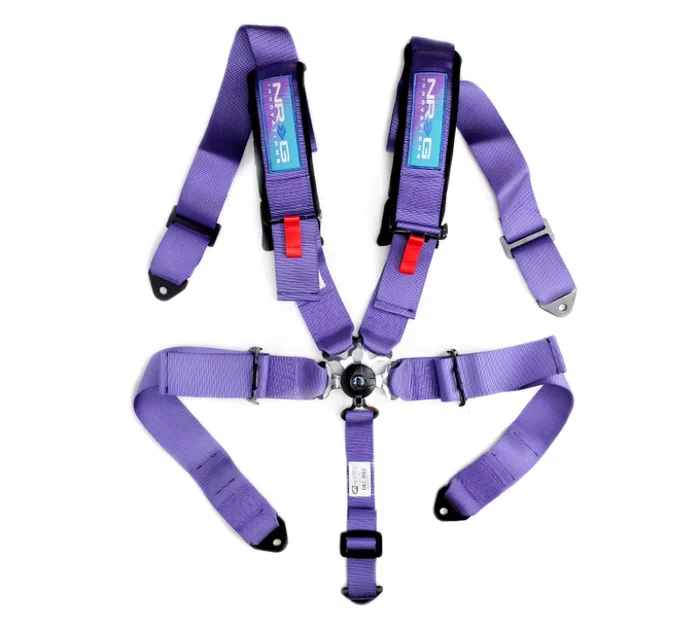 NRG SFI 16.1 5Pt 3 Inch Seat Belt Harness with Pads / Cam Lock – Purple