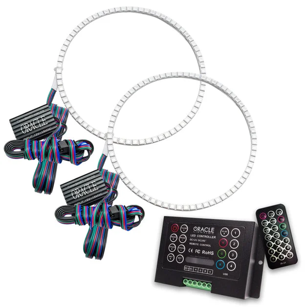 Oracle Jeep Wrangler JL/Gladiator JT LED Surface Mount Headlight Halo Kit – ColorSHIFT 2