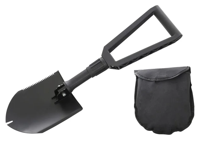 Overland Vehicle Systems Multi Functional Military Style Utility Shovel with Nylon Carrying Case – 19049901