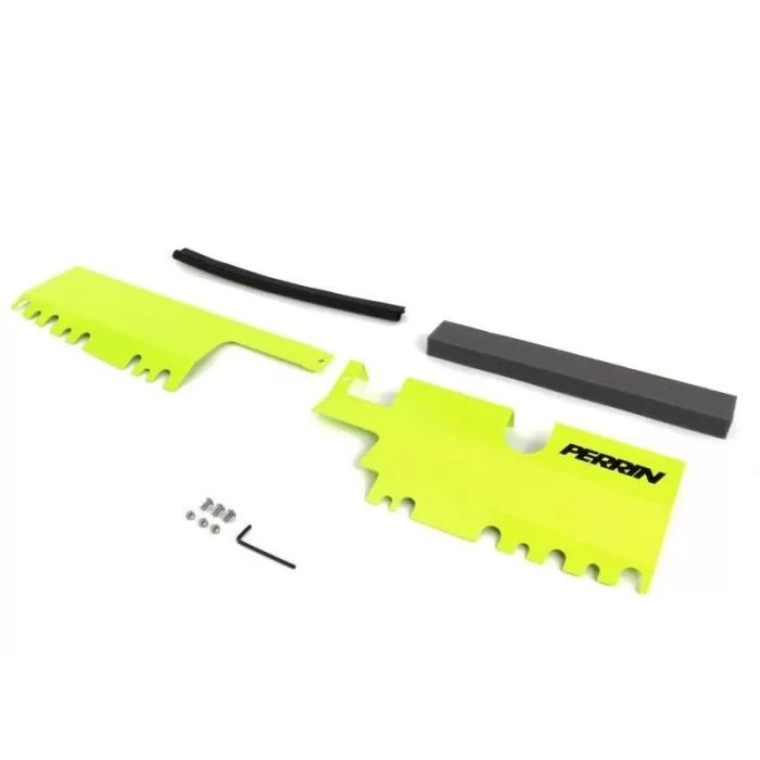 Perrin 15-21 WRX/STI Radiator Shroud (With OEM Intake Scoop) – Neon Yellow – PSP-ENG-512-4NY