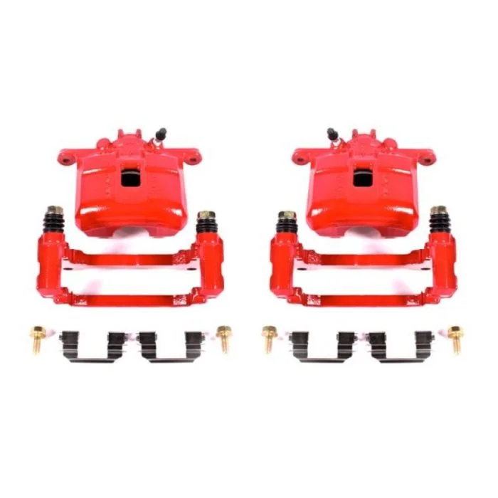 Power Stop 02-06 Acura RSX Front Red Calipers w/Brackets – Pair – S2808