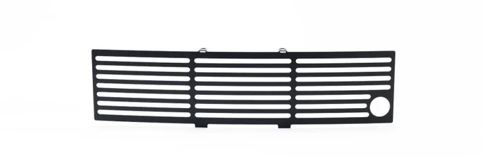 Putco 11-14 Ford F-150 – EcoBoost Bumper Grille Inserts – SS – Black Bar w/ Heater Plug Opening