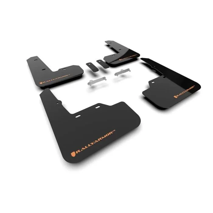 Rally Armor 22-25 Subaru WRX Black UR Mud Flap w/Orange Logo – MF92-UR-BLK/OR